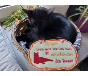 Stickserie - ITH Türschilder Katzen